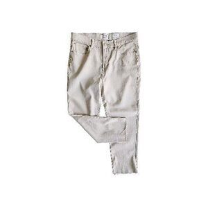 Kensie Jeans 10/30 Vintage Luxe Khaki Denim The Slim Raw Hem Stretch Canvas‎